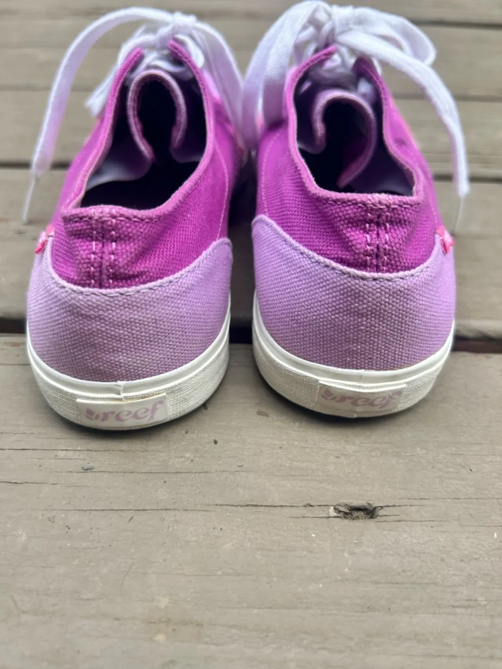 REEF Deckhand 2 Canvas Boat Sneakers Lavender/Purple/Pink  Size US 8.5 / EU 39